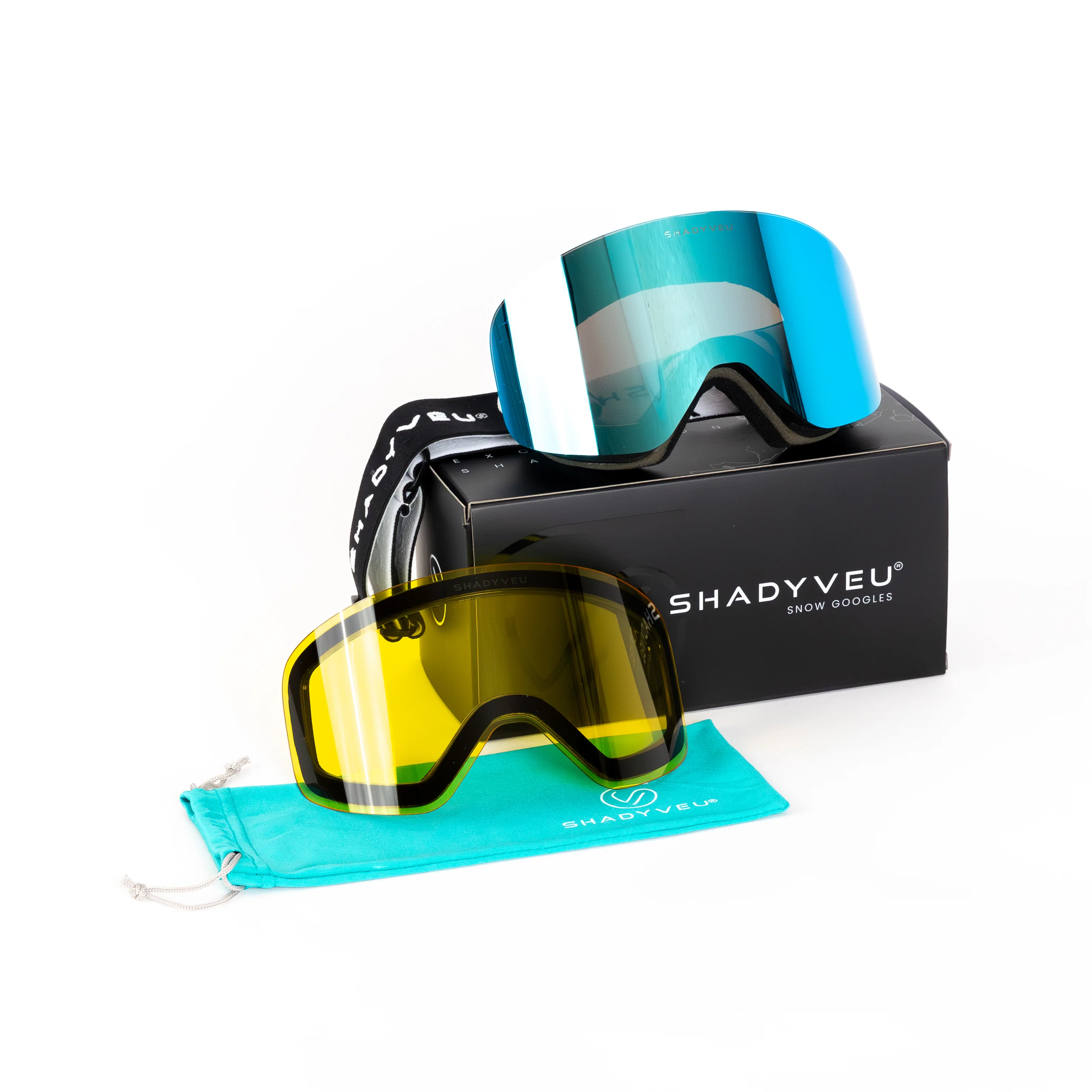 Nova Blue Blizzard Ski Snowboard Winter Sports Goggles - Image 3